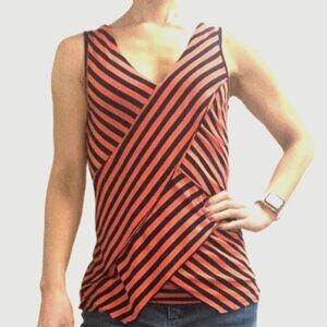 Pixley tank top/muscle tee-grey and red